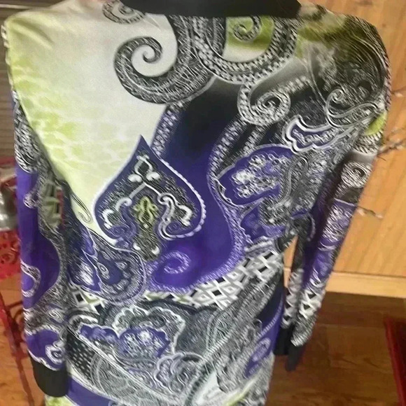 Chico’s women’s Size 0 black label summer long cardigan. - Picture 7 of 9